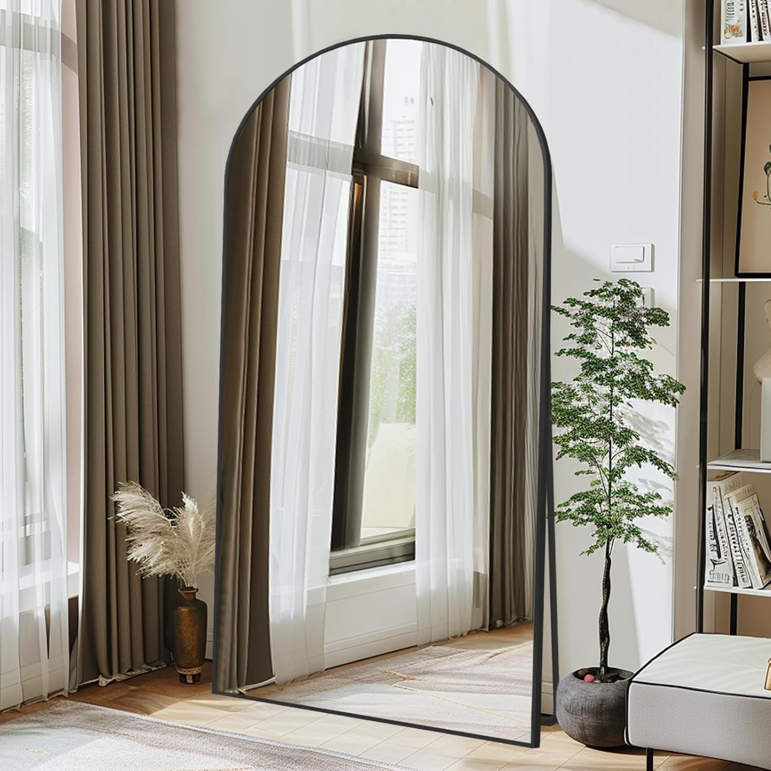 Arch Full Length Mirror with Stand for Living Room and Bedroom