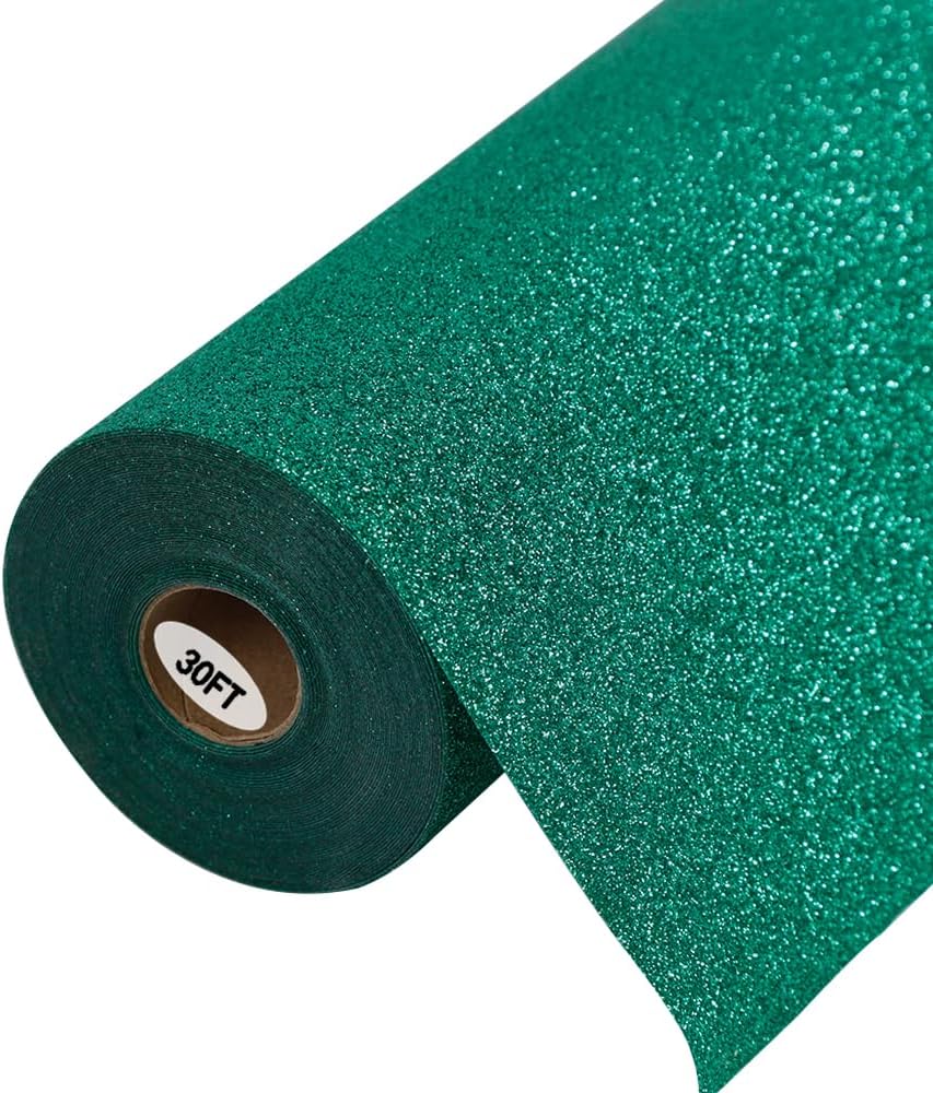 Glitter Green Heat Transfer Vinyl Rolls for Creative Projects