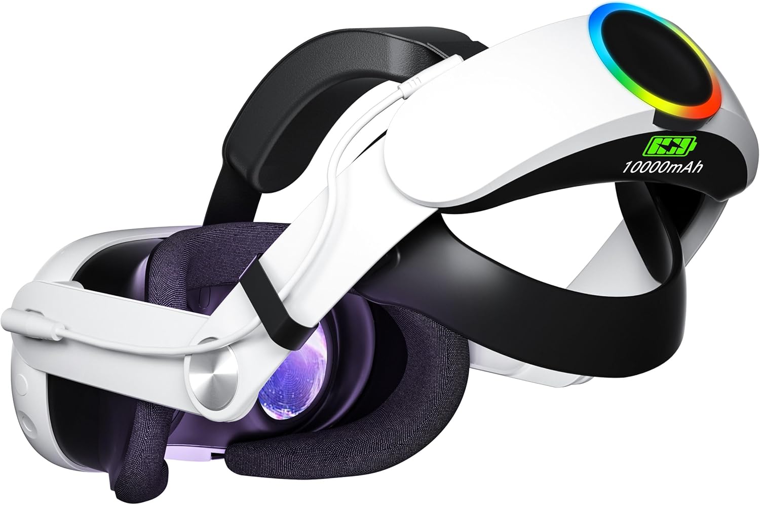 Oculus Quest 3 Battery Head Strap with RGB Light for Comfort