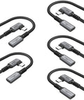 USBC Extension Cable 6ft 5-Pack - Right Angle 100W Fast Charging