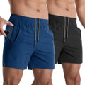 Mens Athletic Shorts 5 in Quick Dry 2 Pack - Lightweight Workout Men's