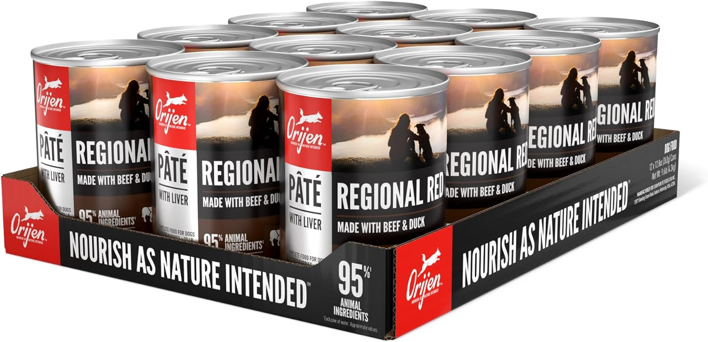 ORIJEN Pate Wet Dog Food Regional Red Recipe with Liver 12.8oz
