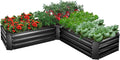 EDOSTORY Raised Bed Garden Bed Kit 5x5x1 ft - Durable Galvanized