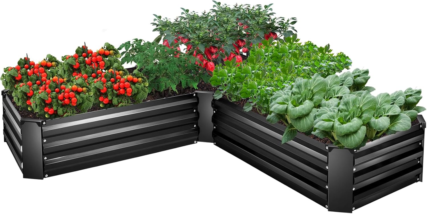 EDOSTORY Raised Bed Garden Kit for Vegetables and Flowers