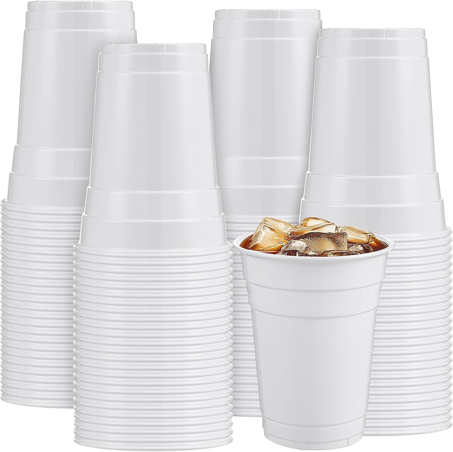 200 Pack 16 oz Plastic Cups for Weddings and Parties