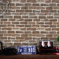 Timeet 3D Vintage Brown Brick Wallpaper Peel and Stick - Realistic