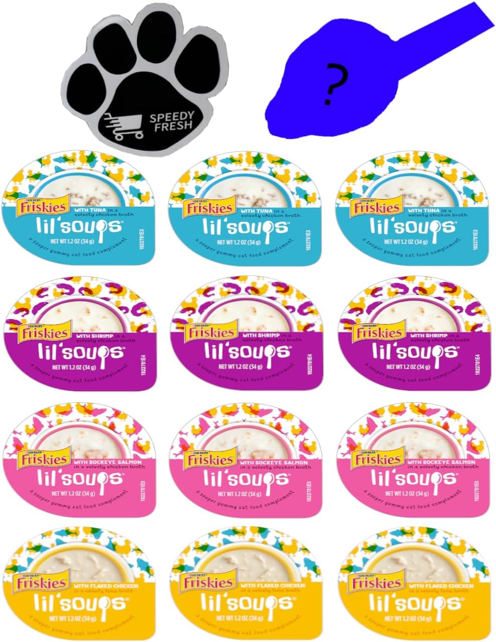 Lil' Soups Bundle 4 Flavors Wet Cat Food Treats for Cats