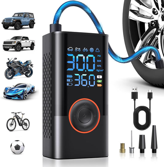 Fast Inflation 150PSI Portable Tire Pump by QYQBOON