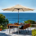wikiwiki 9 FT Patio Umbrella with Crank & Push Button Tilt - Durable