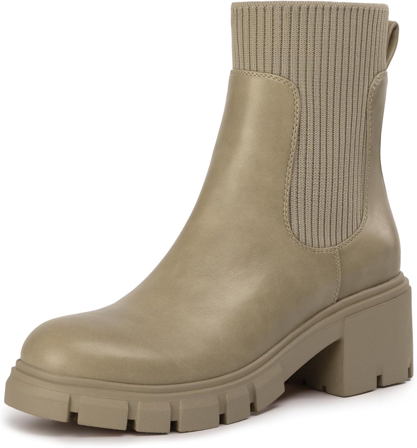 Athlefit Women's Chelsea Boots: Stylish Slip-On Platform Booties