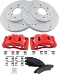 TRQ Front Brake Pad & Rotor Kit Compatible with 2008-2020 Vehicles