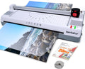 11X17 Thermal Laminator + 20 Laminating Sheets - Hot/Cold Use - Office/Home/School - Paper Cutter + Rounder