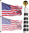 NELXINJO 20ft Telescopic Flag Pole - Extra Thick Outdoor Pole