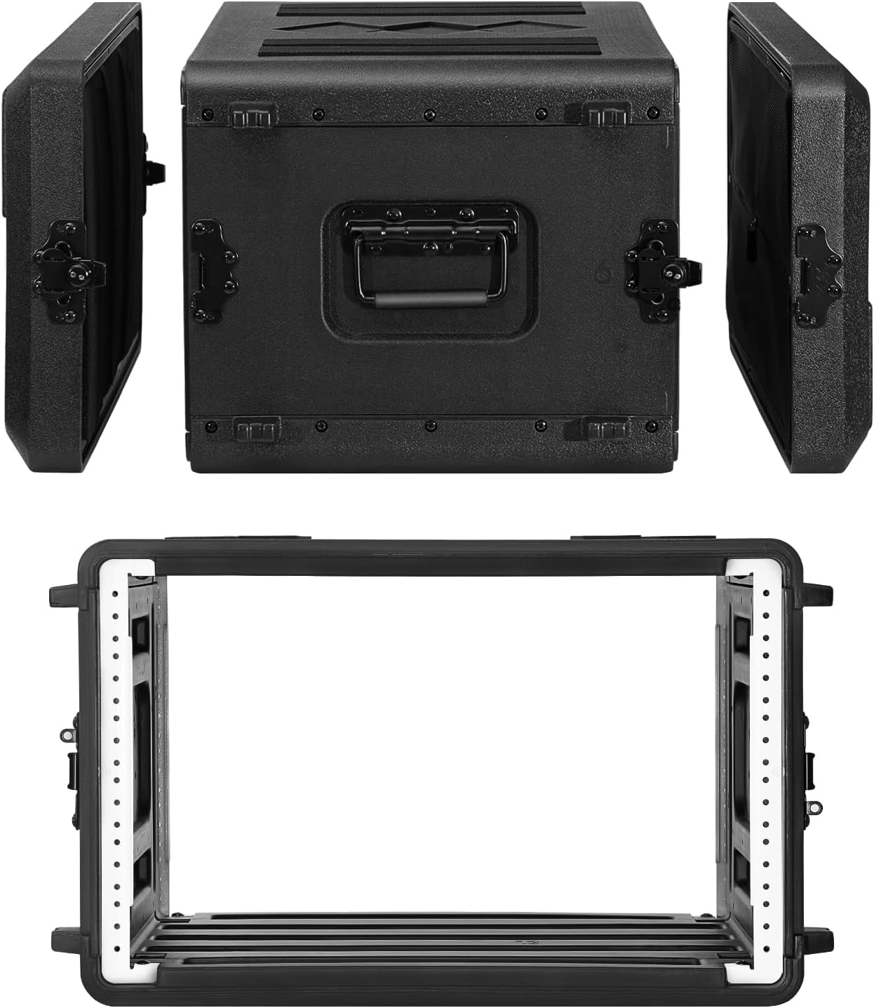 6U Rack Case Shallow 17in Depth for Portable Equipment Storage