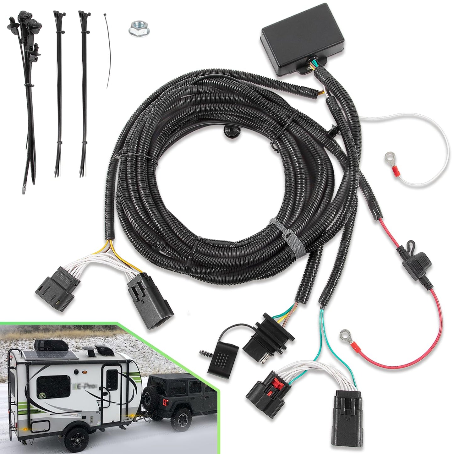 4-Pin Trailer Plug & Play Tow Hitch Wiring Harness for Jeep JL