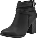 TOETOS Women's Chicago Chunky Heel Ankle Booties for Style