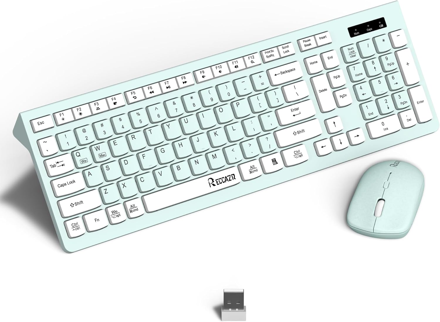 RECCAZR Wireless Keyboard & Mouse Combo - Ultimate Control!