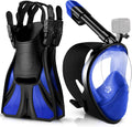 Odoland Snorkeling Packages Full Face Snorkel Mask with Fins