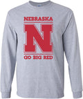 CornBorn Nebraska Huskers Long Sleeve Cotton T-Shirt - Official Fan