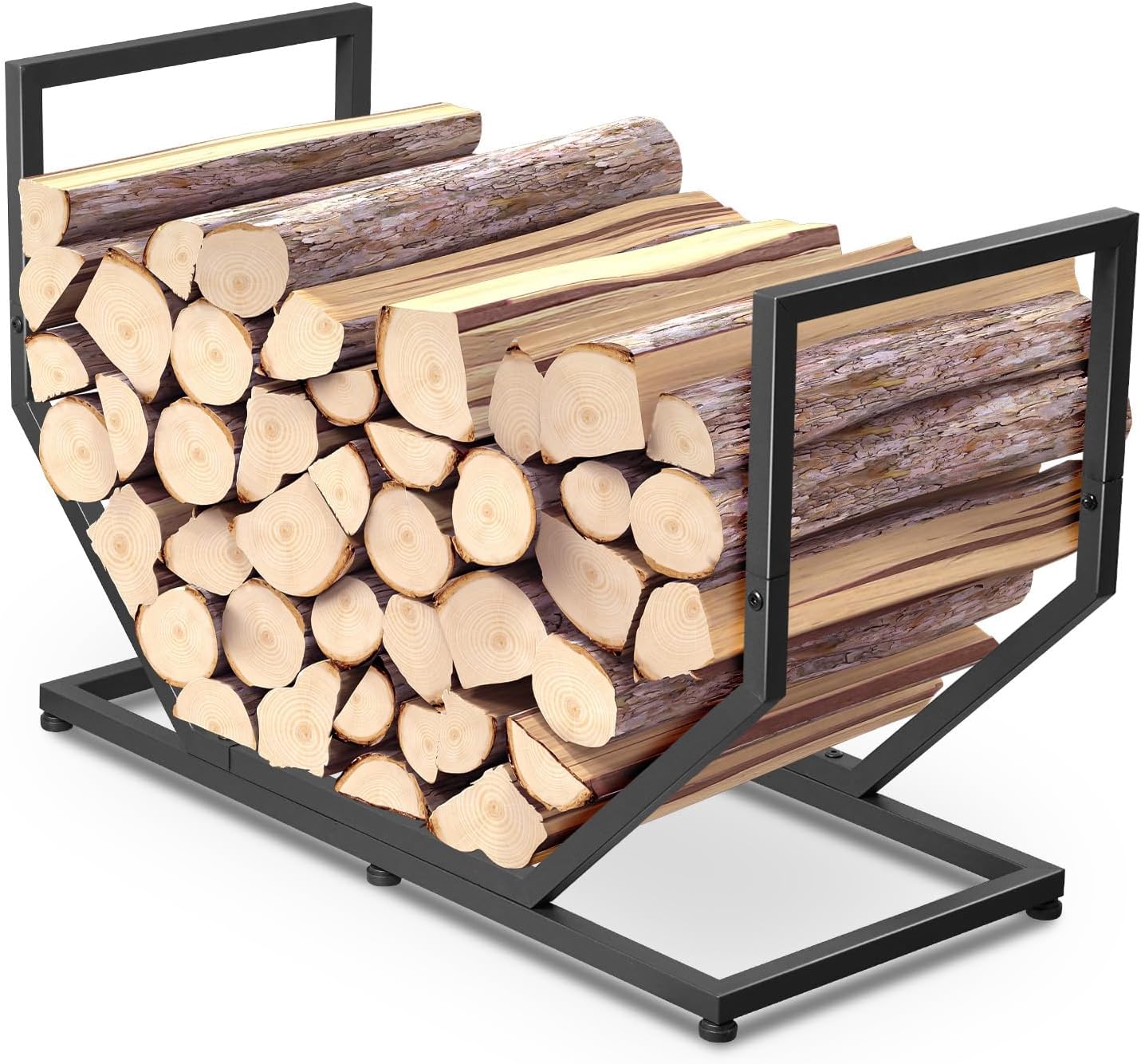 Heavy Duty 31 Inch Firewood Rack for Indoor and Outdoor Use