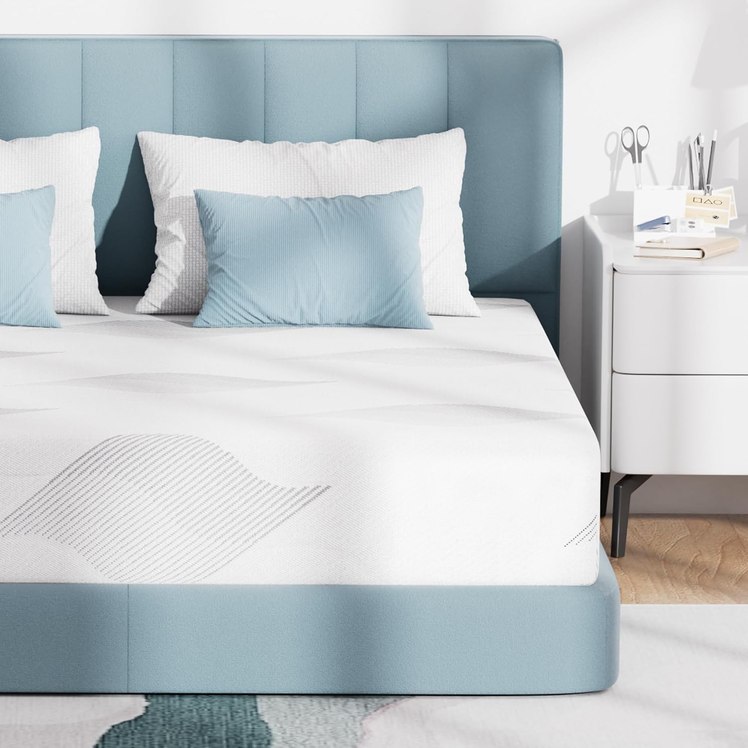 Queen Mattress 10 Inch Cooling Gel Memory Foam for Comfort