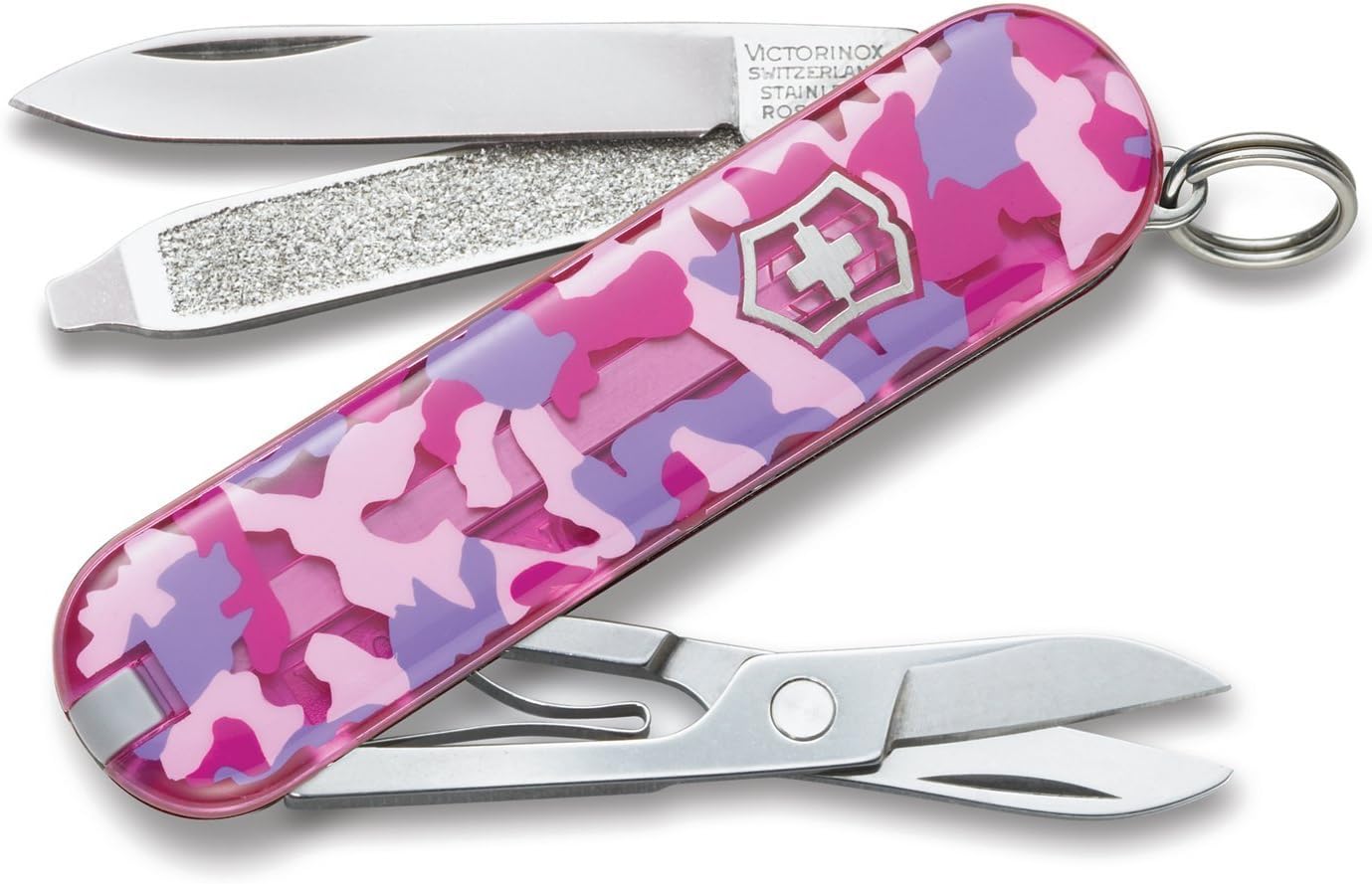 Victorinox Classic SD Swiss Army Knife in Pink Camouflage Style