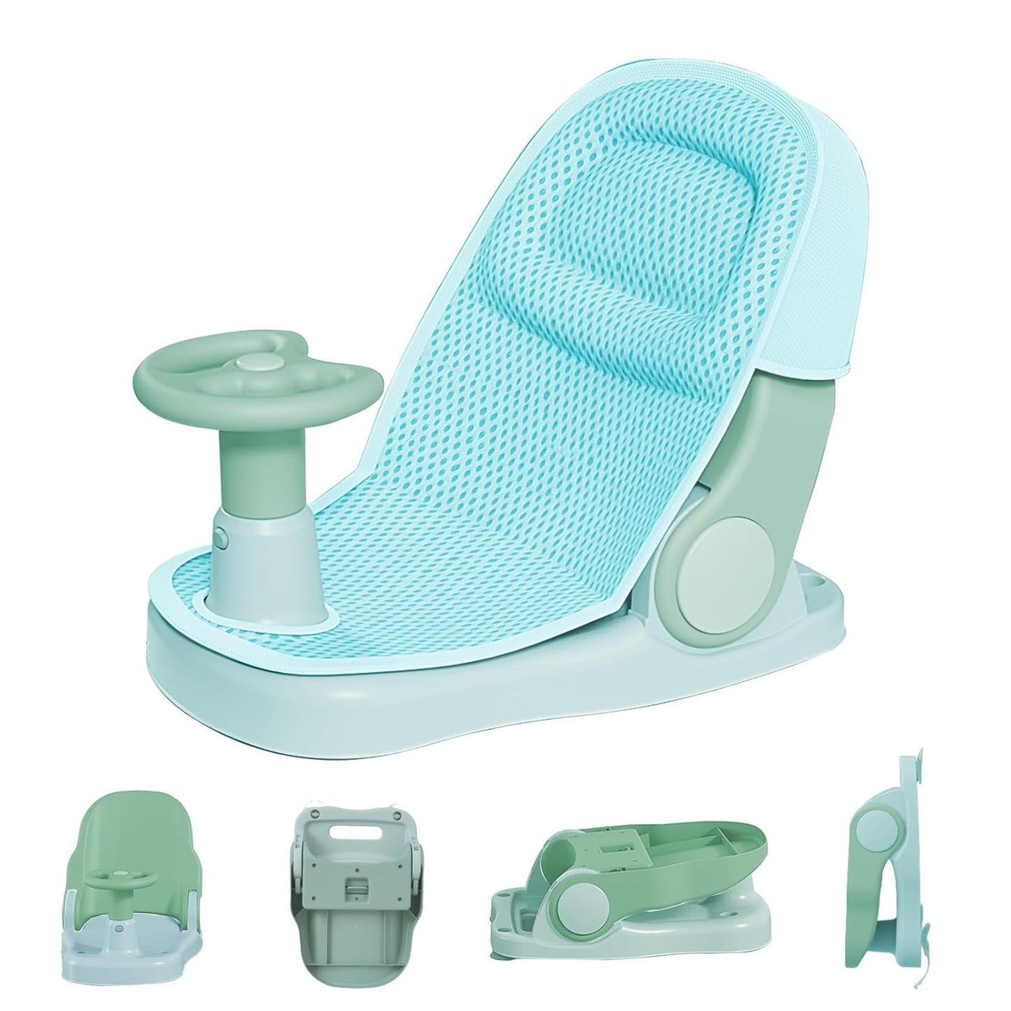 Baby Bath Seat for Infants 6-36 Months with Adjustable Backrest