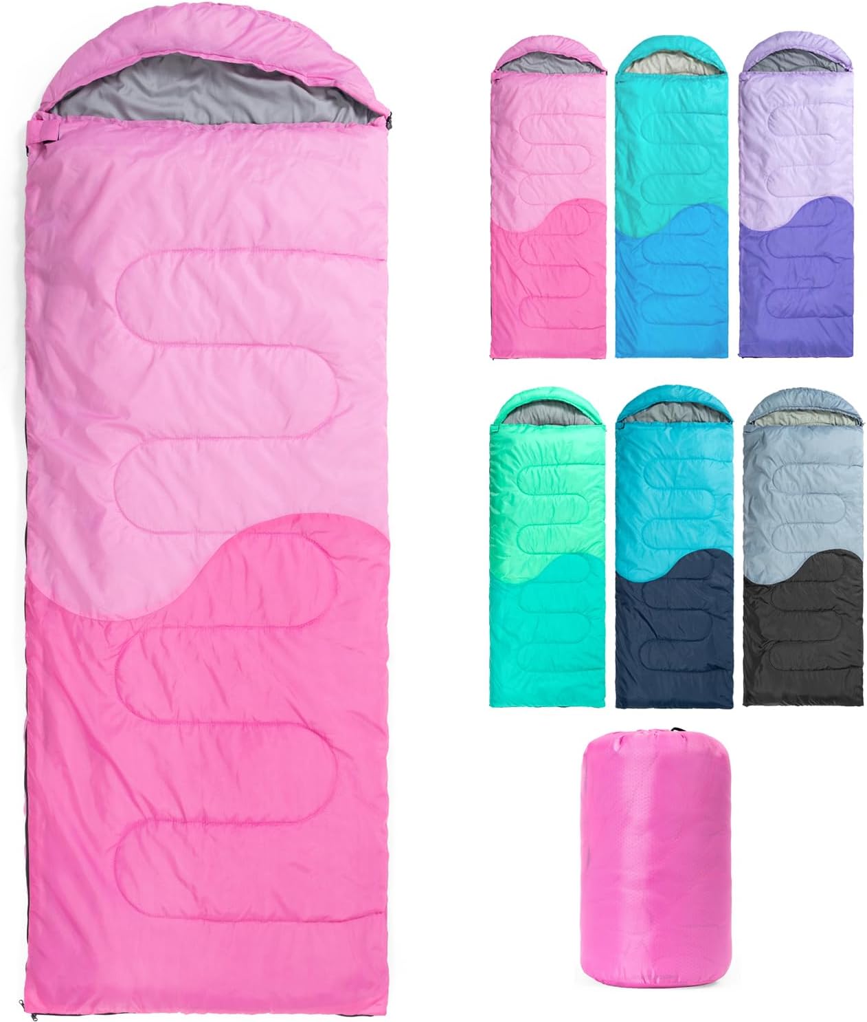 3 Seasons Sleeping Bag for Camping Hiking - Lightweight & Warm