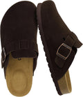 CUSHIONAIRE Hana Genuine Suede Classic Clog Womens Shoes - Comfortable