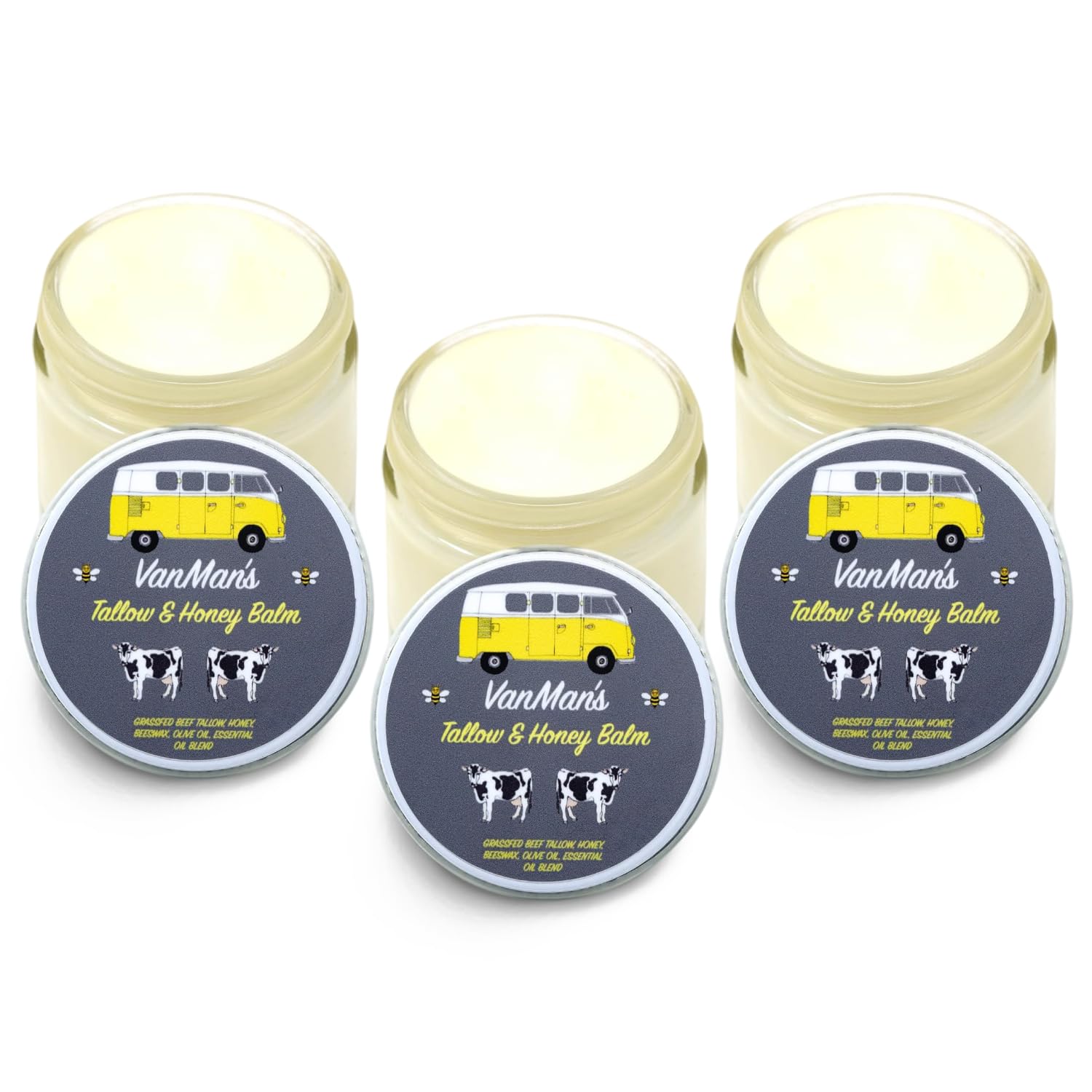 Vanman's Tallow and Honey Balm for Moisturized Skin Care
