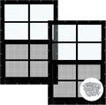 Tandefio 18 x 27 in Flush Mount Shed Window Pair - Durable Sliding