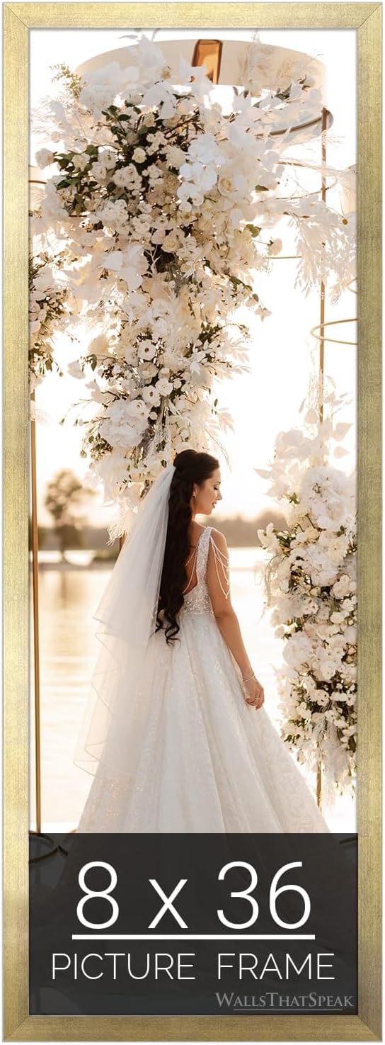 8x36 Gold Picture Frame for Puzzles Posters Photos Artwork