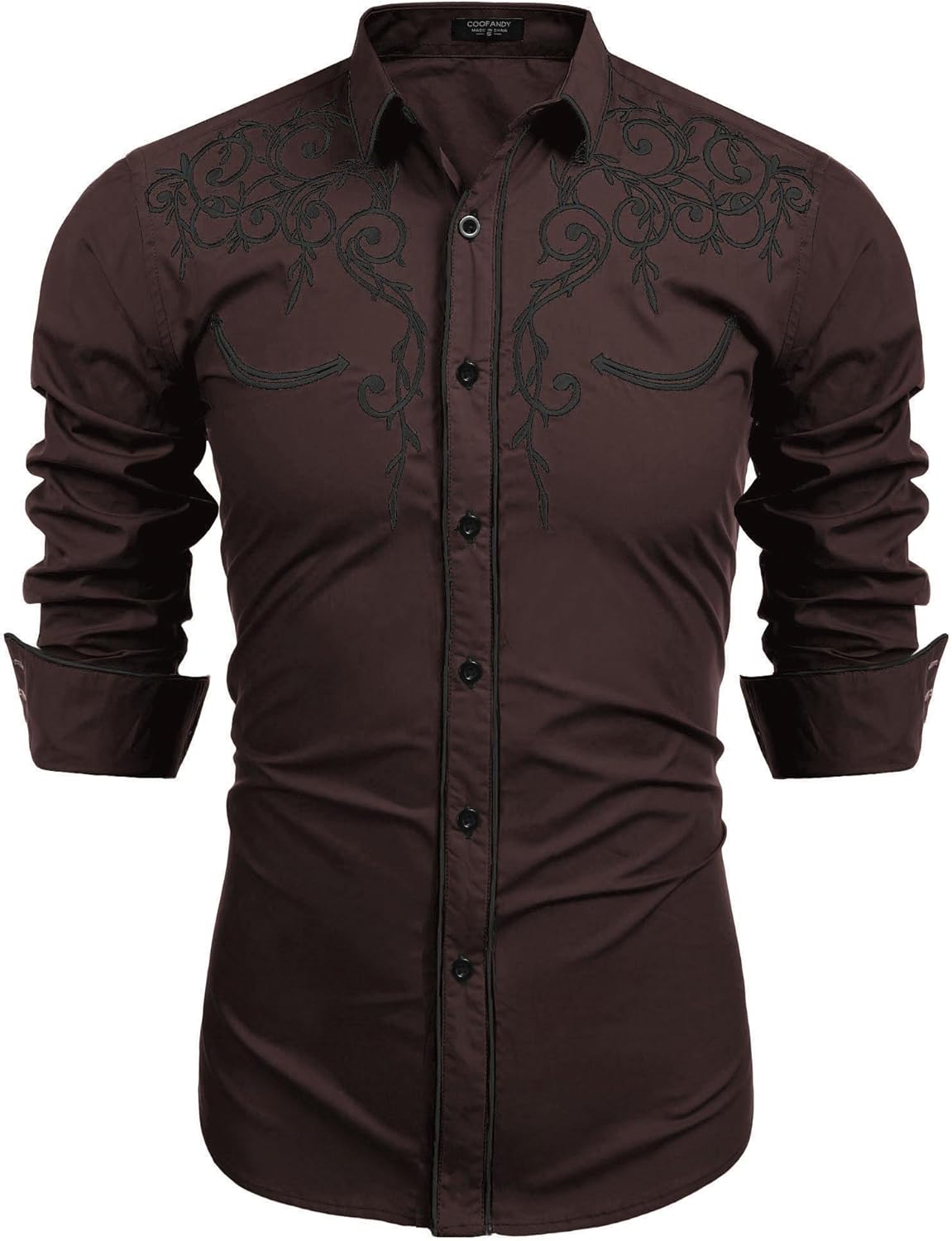COOFANDY Men's Western Cowboy Shirts for Stylish Casual Wear