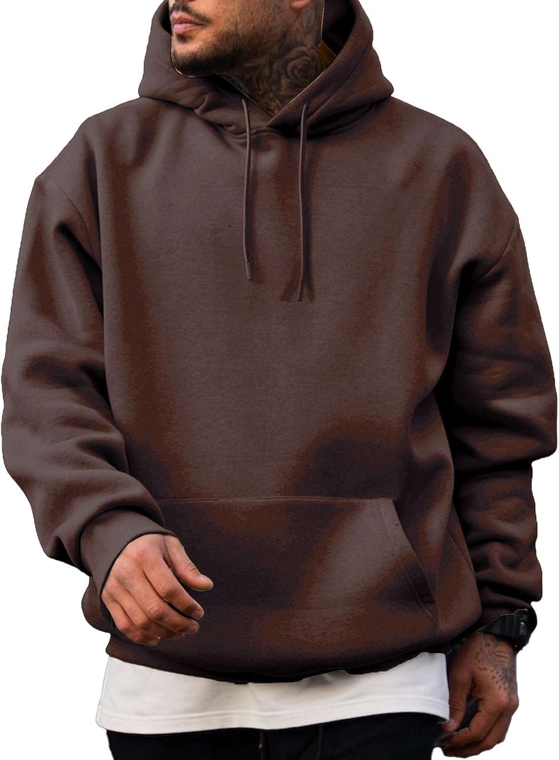 JMIERR Mens Casual Cotton Hooded Sweatshirts for Everyday Wear