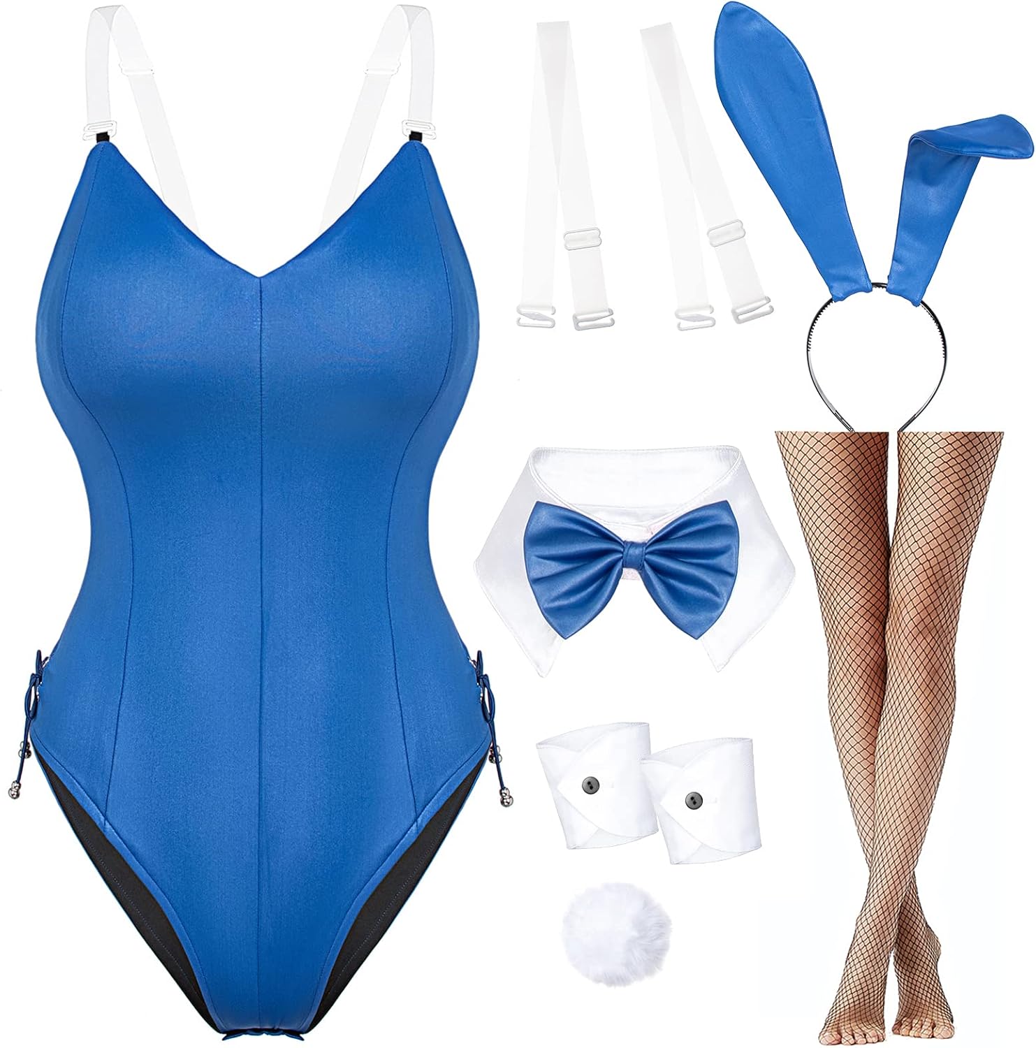 Womens Bunny Costume Bodysuit for Anime Role Play Fun