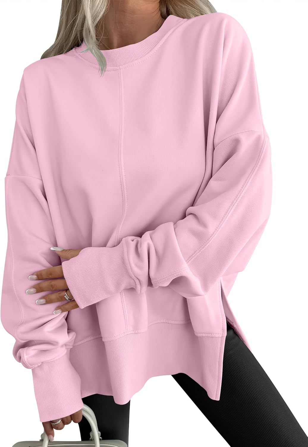 Oversized Sweatshirts for Women with Thumbhole Long Sleeves