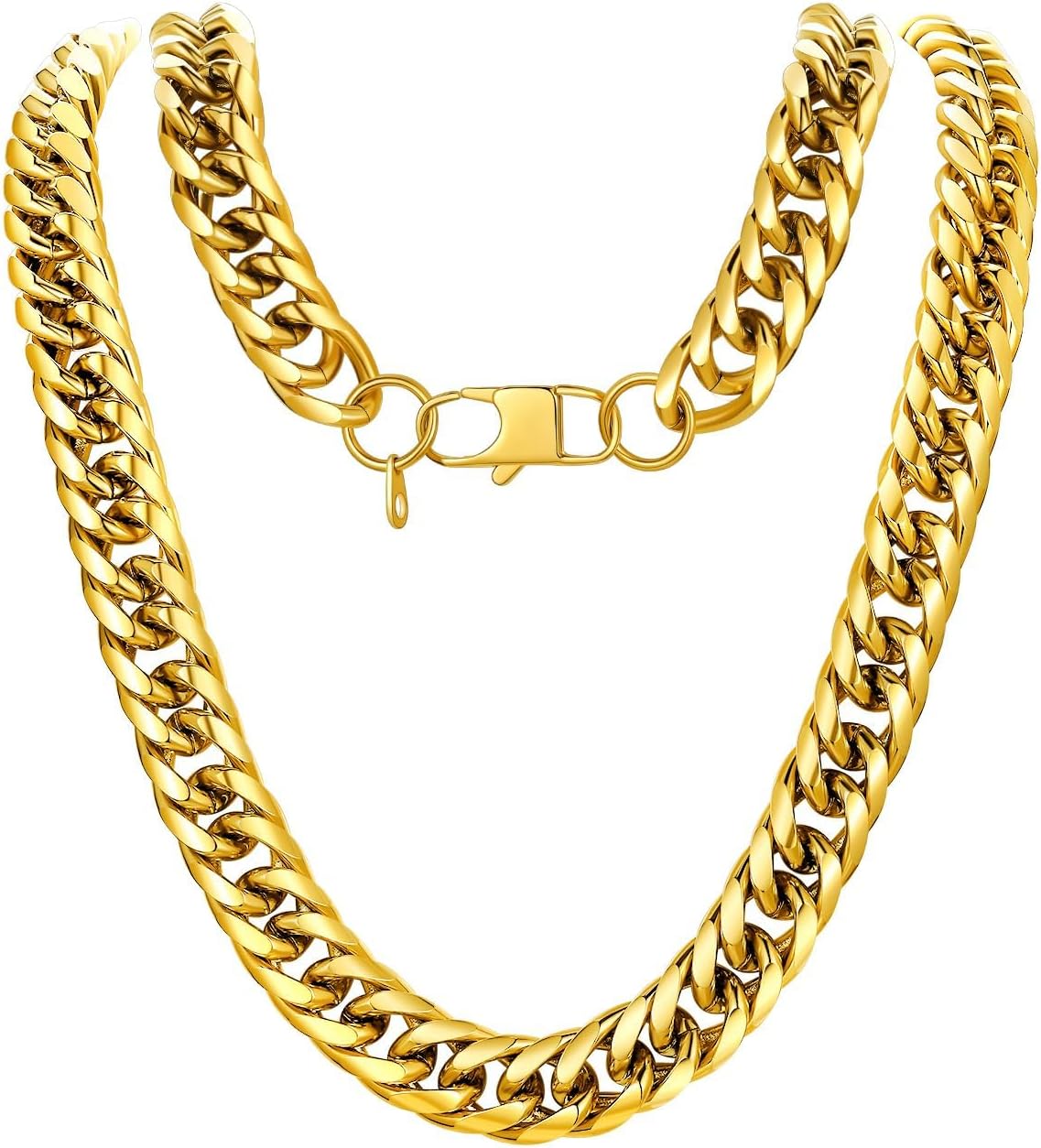 U7 Men Cuban Link Chain Necklace - Stylish Hip Hop Jewelry