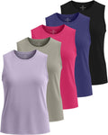 Women's Dry-Fit Tank 5-Pack - Racerback Mesh Athletic Tops