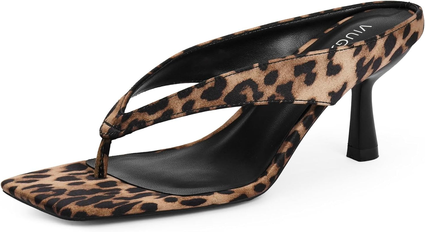 Womens Kitten Heels Flip Flops for Summer Fashion Parties