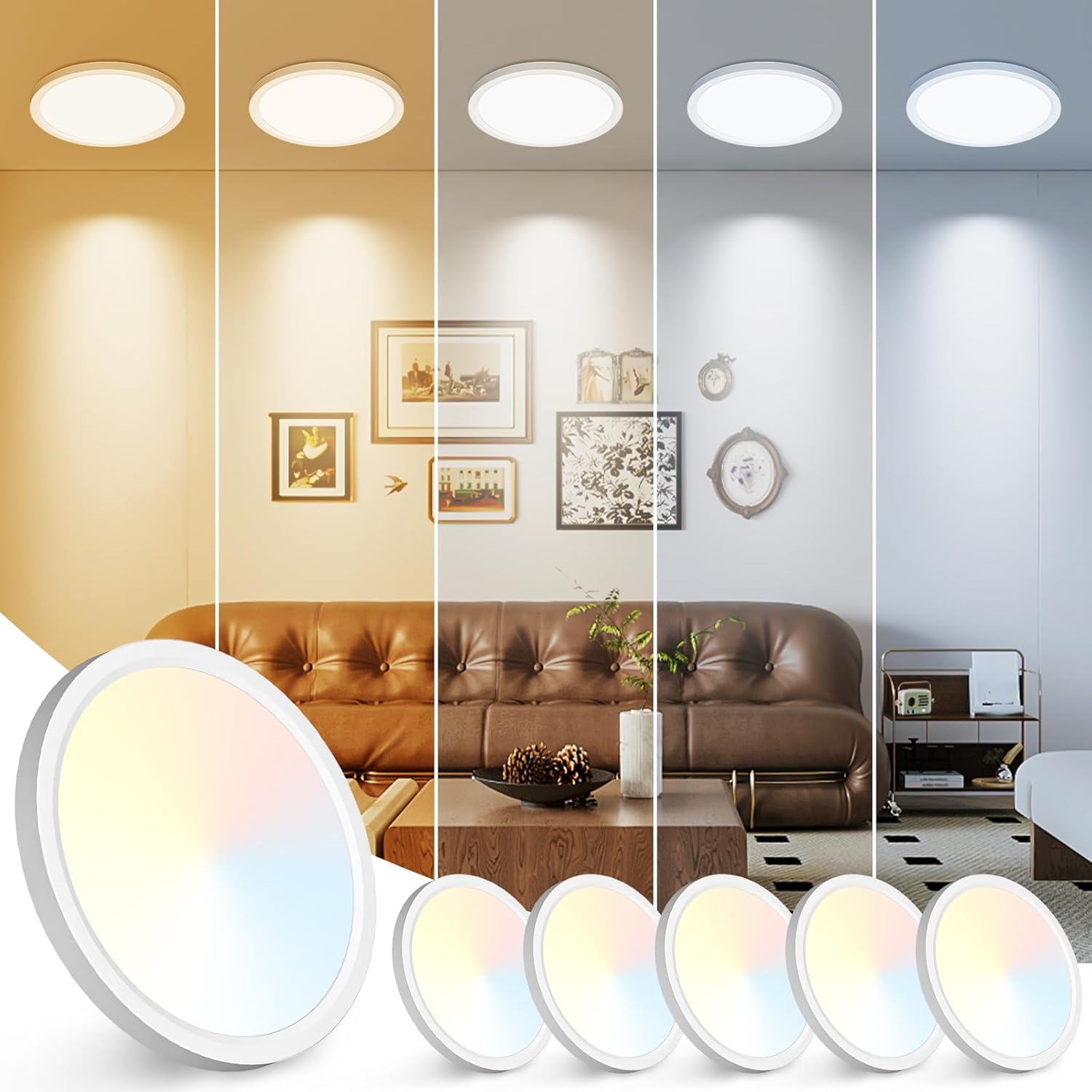Peasur 7 inch LED Ceiling Light Fixture for Modern Spaces