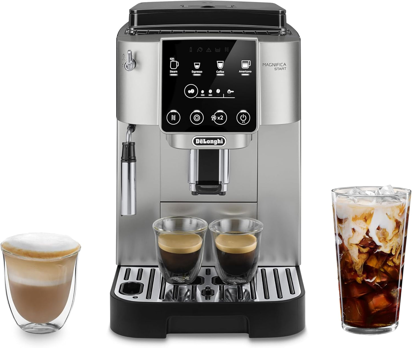De'Longhi Magnifica Start Espresso Machine - Manual Milk Frother for Latte & Cappuccino