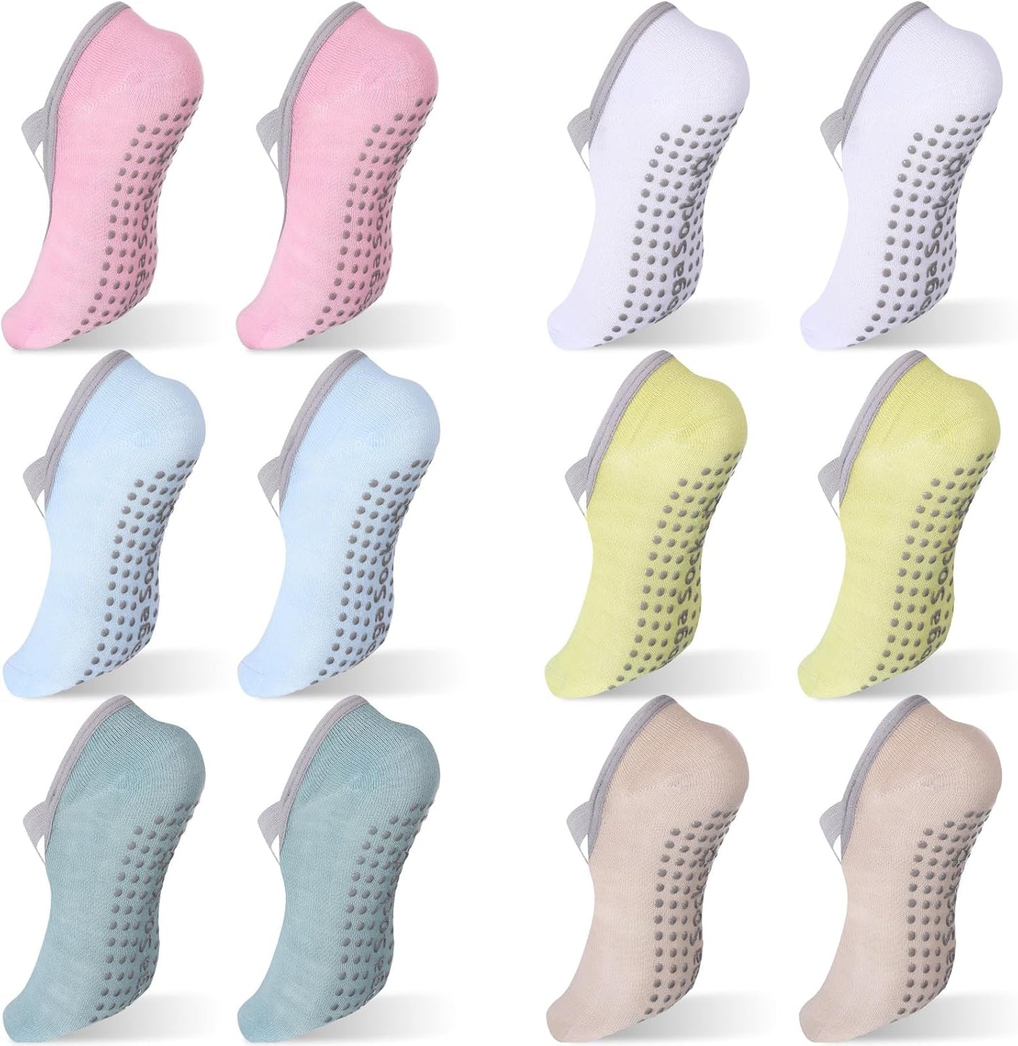 Non-Slip Yoga Socks Set for Women - Enhanced Grip for Workouts