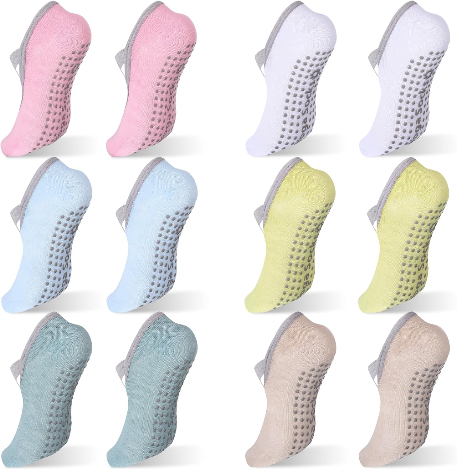 Non-Slip Yoga Socks Set for Women - Enhanced Grip for Workouts