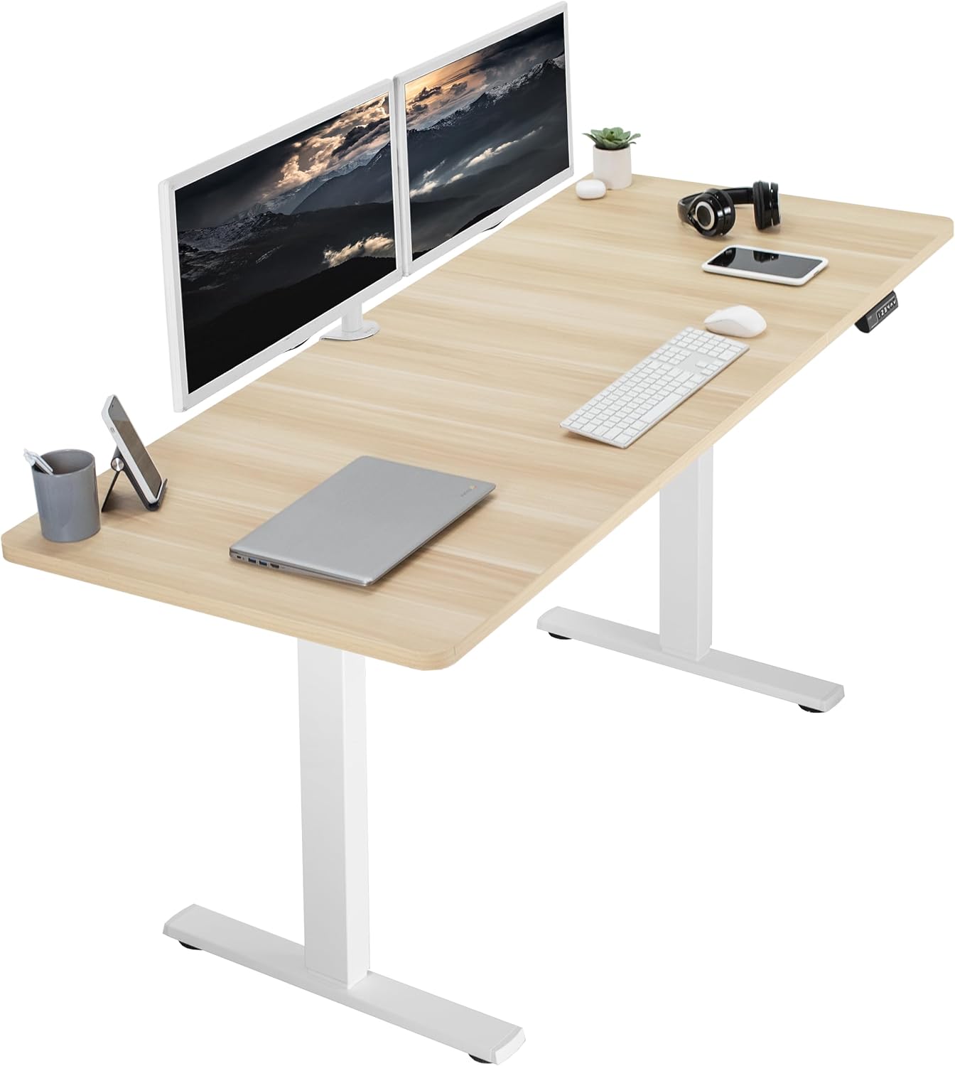 VIVO Electric Standing Desk with Memory Height Adjustment Features