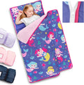 Primlect Toddler Nap Mat with Detachable Blanket for Kids