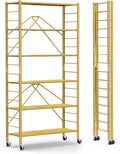 Himix 6 Tier Foldable Storage Shelves - Expandable Adjustable Rack