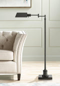 Traditional Pharmacy Floor Lamp with Adjustable Swing Arm - Reading