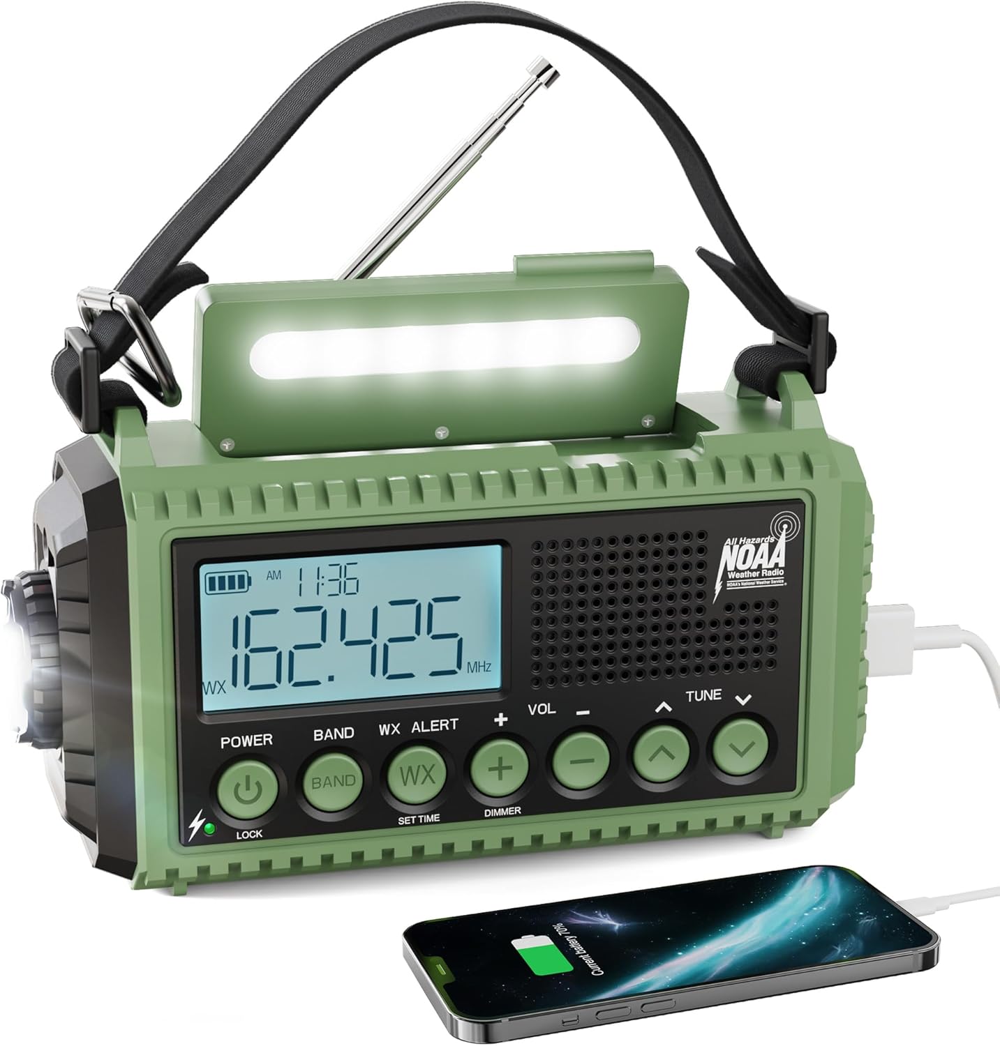 Raynic Emergency Radio with NOAA Alerts and Solar Charging