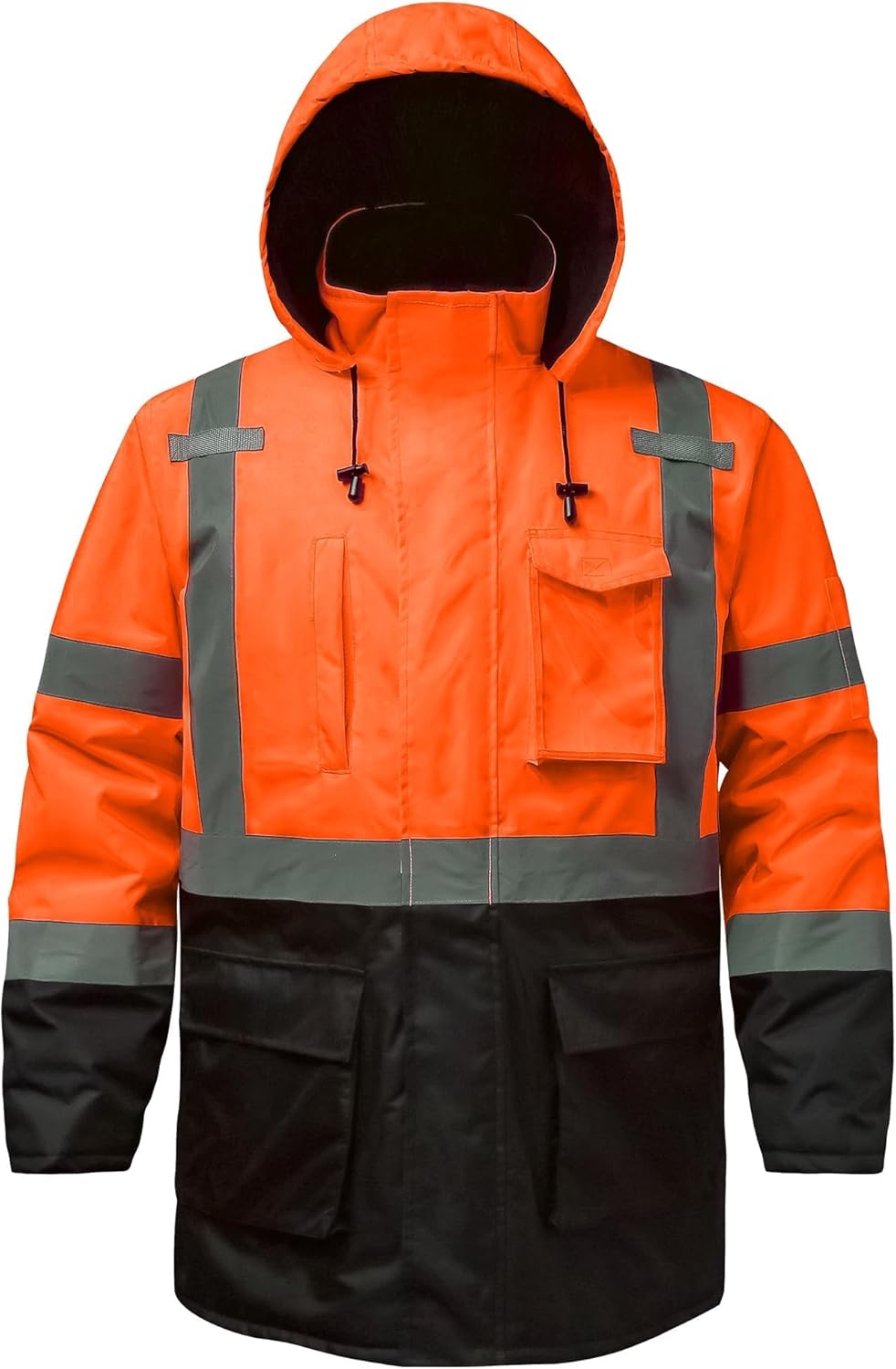 Reflective Jacket - High Visibility Waterproof Parka for Safety