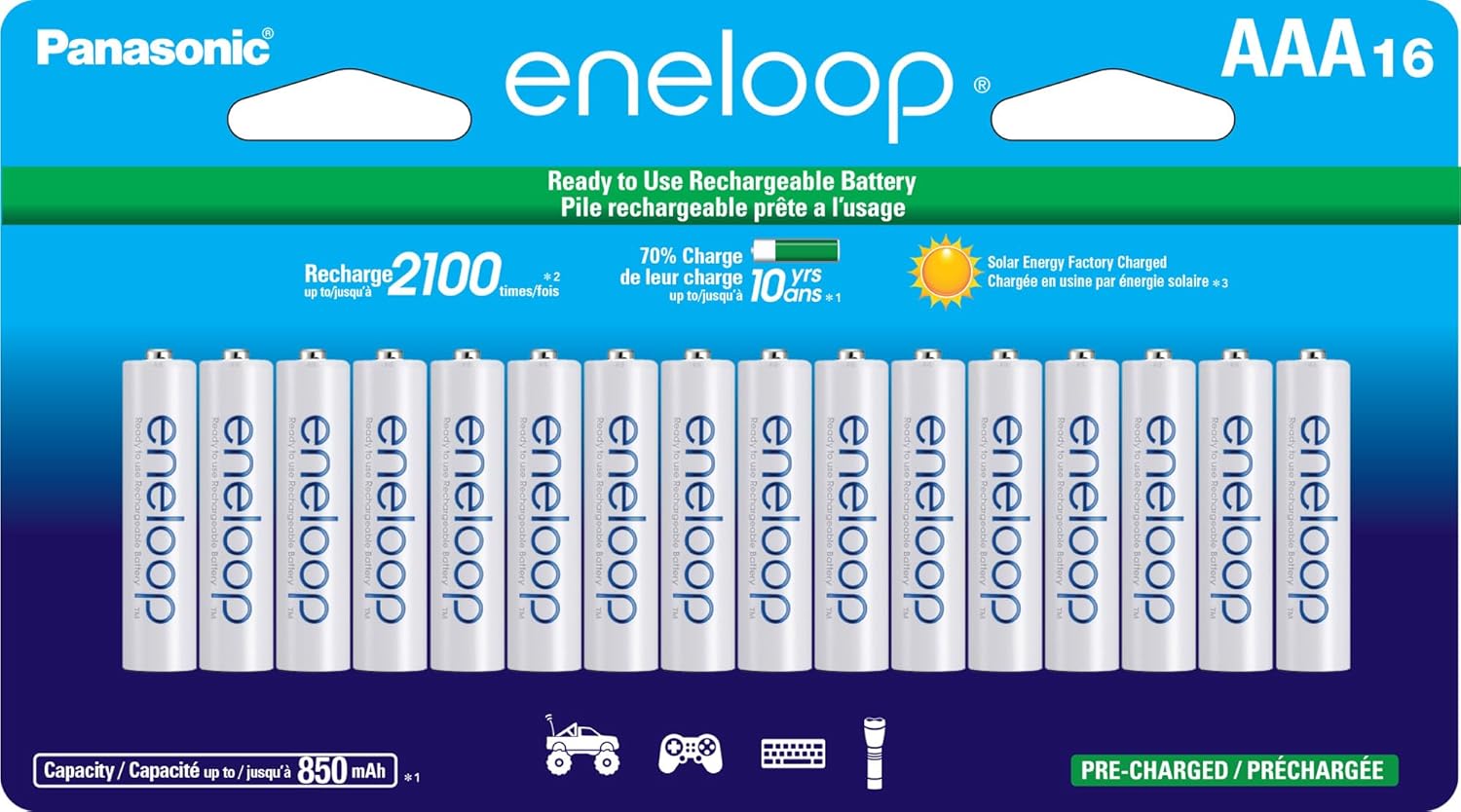 eneloop AAA Rechargeable Batteries for Long Lasting Performance